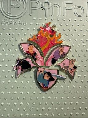 Loungefly Disney Mulan Characters Flower Puzzle Blind Box Pin Complete Set Of 6